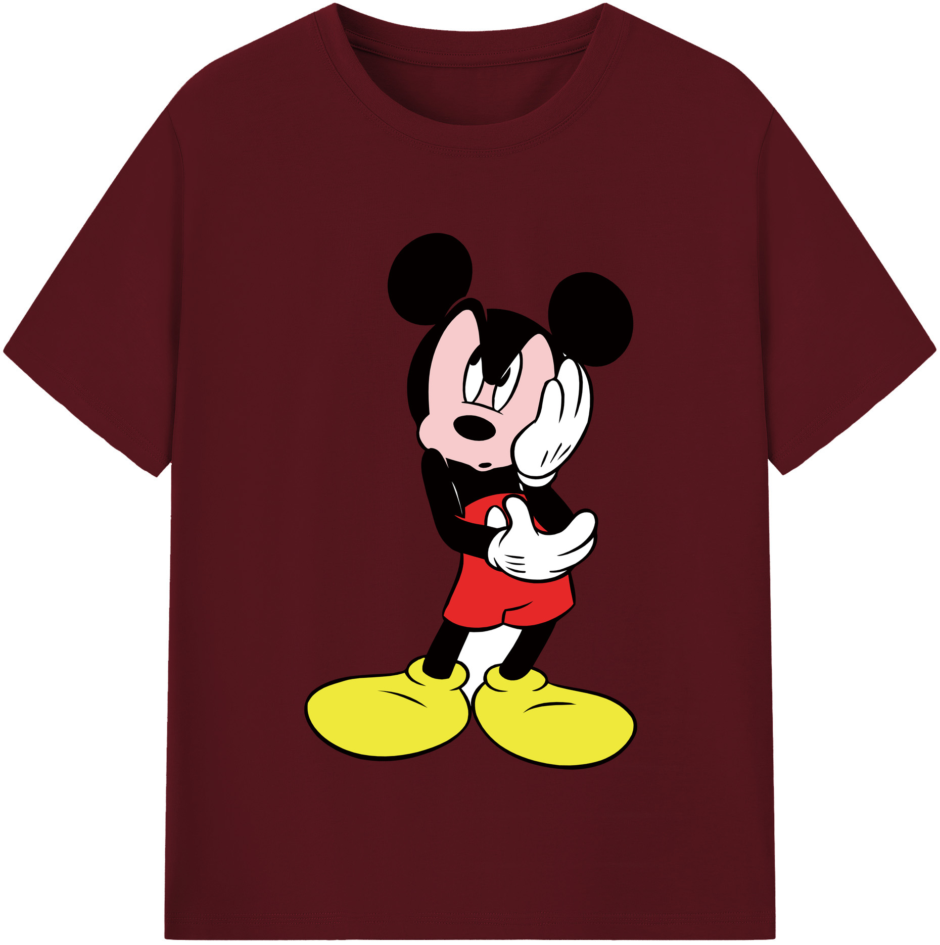 （画像用） ミッキーマウス Mickey Mouse 綿100％半袖Tシャツ（フロントプリント）